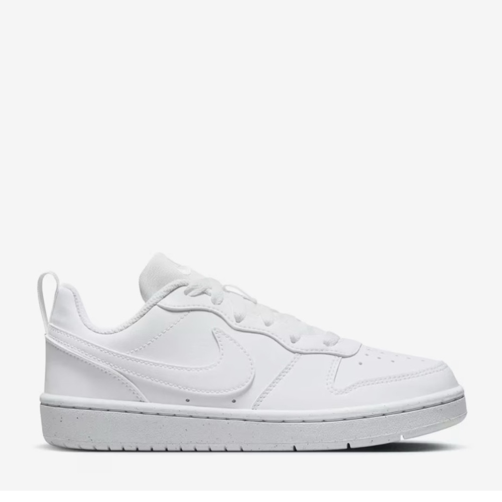 Boys size 4 (big kids) Nike Court Borough Low 2 Brand New All White No Box.